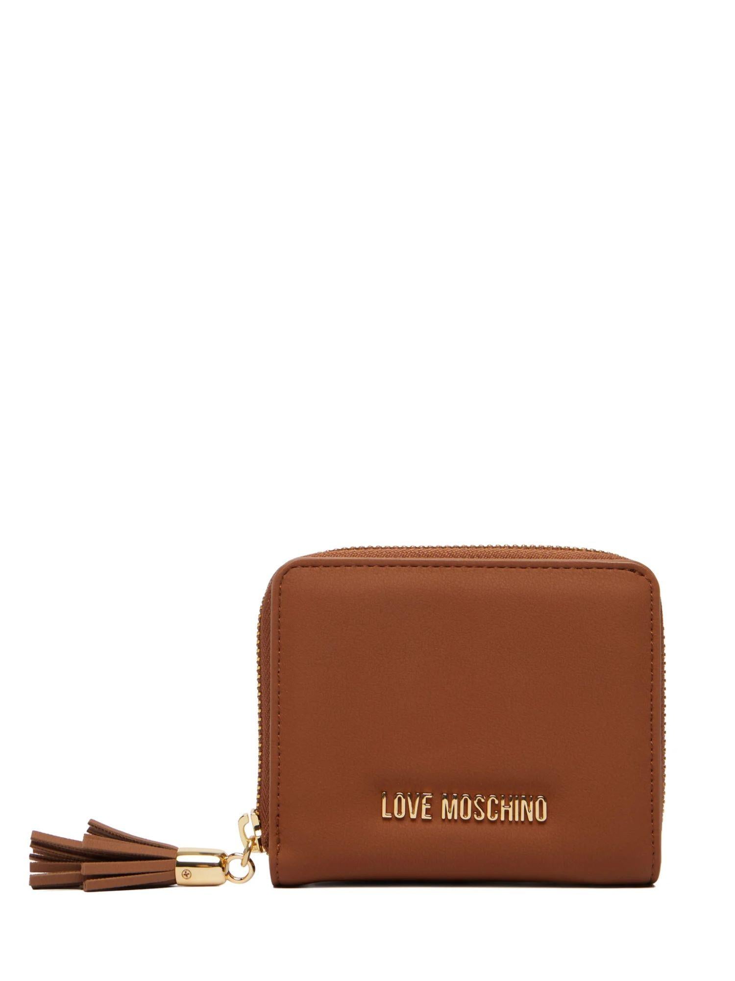 Love Moschino portafogli in ecopelle donna con nappina color cuoio JC5689PP1O-KD0 200 MOSCHINO LOVE