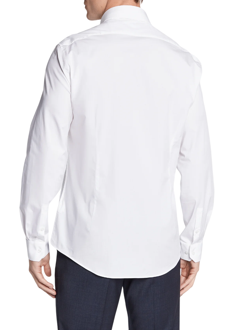Calvin Klein camicia manica lunga con logo ricamato bianco K10K109509 YAF Calvin Klein