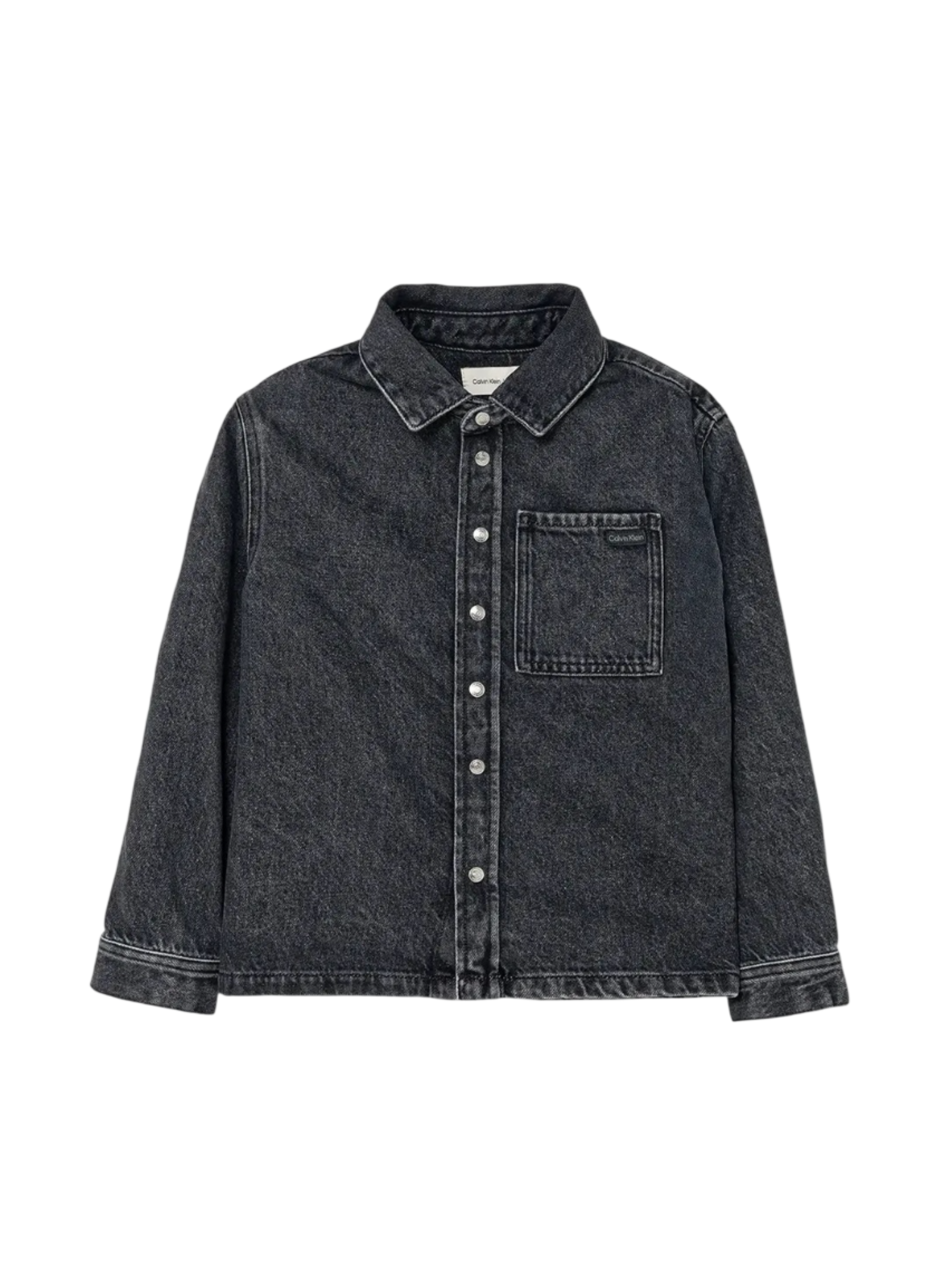 Calvin Klein Jeans giubbino bambino in denim lavaggio nero IB0IB02624 1BY Calvin Klein Jeans