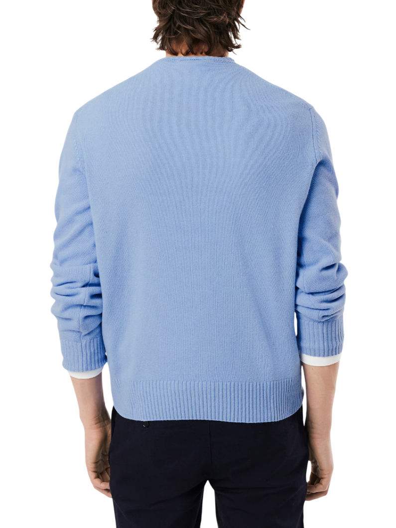 Lacoste maglia uomo in lana celeste AH2916 HBP LACOSTE