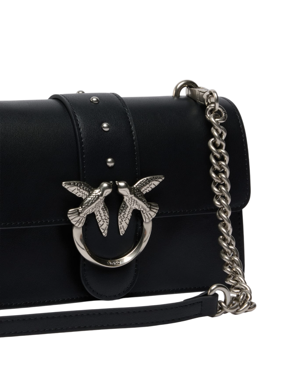 Pinko borsa a tracolla Love Bag One Mini nero argento 105856-A0F1 Z99O PINKO