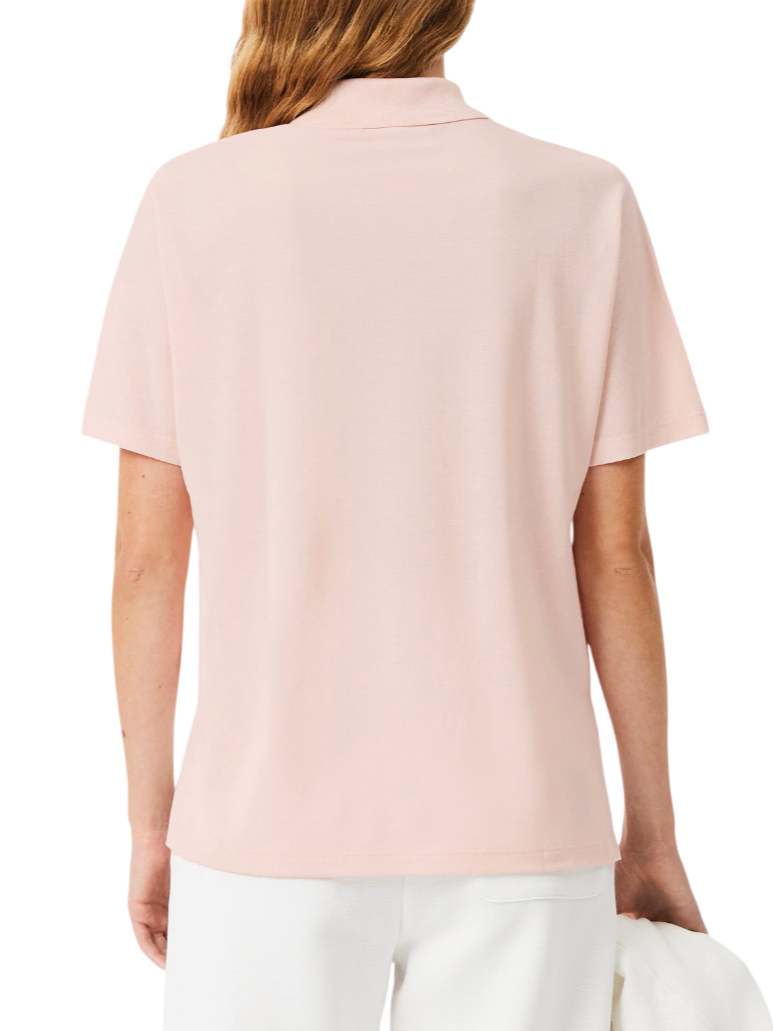 Lacoste polo manica corta donna in piquè rosa PF1123 ADY LACOSTE