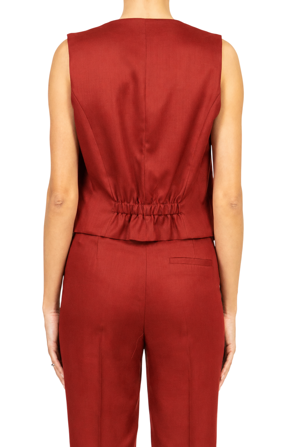 Vicolo gilet donna in lyocell ruggine TAB1766 TERRACOTTA VICOLO