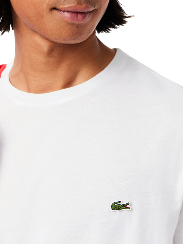 Lacoste T-shirt manica corta in cotone Pima bianco TH6709 001 LACOSTE