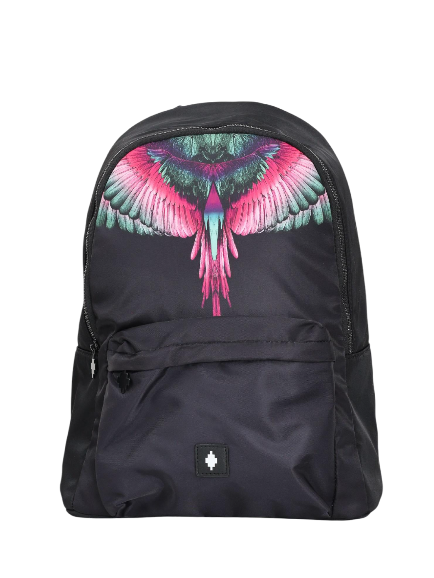 County of Milan zaino in nylon con stampa iconica nero COMAF250108 NERO-PINK WINGS COUNTY OF MILAN