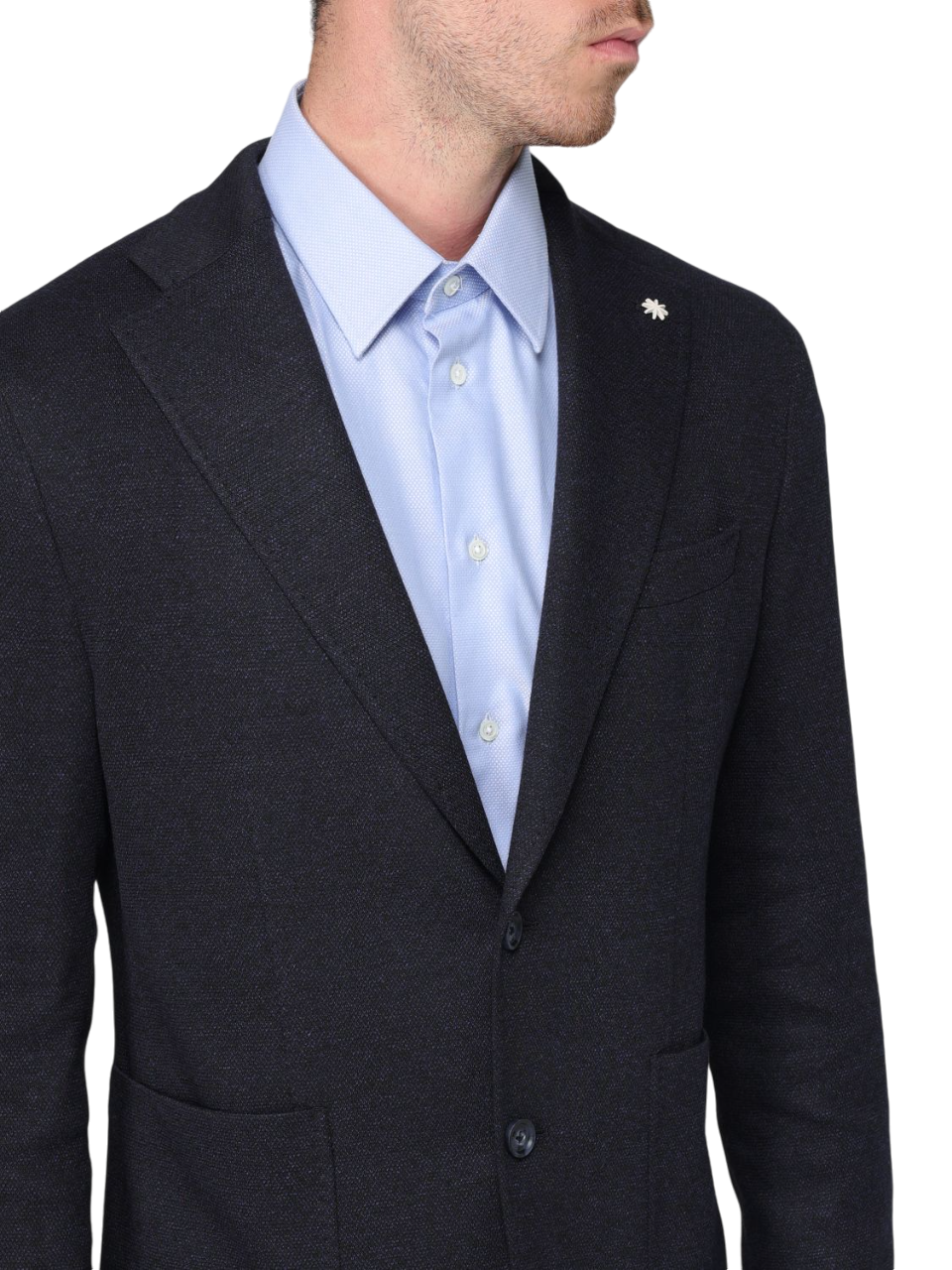 Manuel Ritz giacca monopetto in fresco lana nero blu 3732G2728M-243696 89 MANUEL RITZ