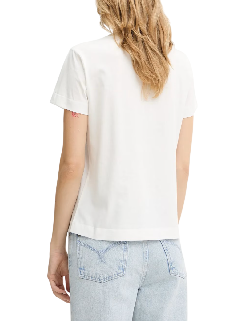 Pinko T-shirt Quentin con logo Love Birds gioiello bianco 100535-A33F Z05 PINKO