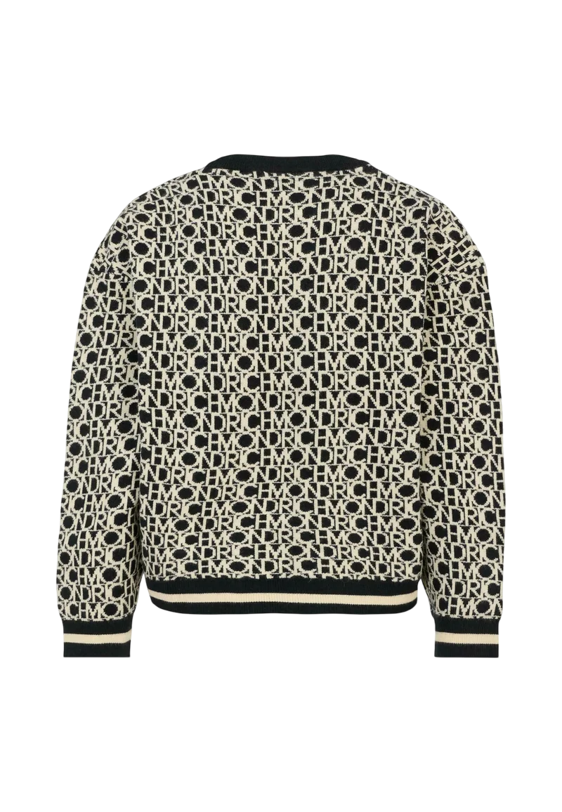 John Richmond maglia bambino Guillo in fantasia logata nero RBA25042MA LETTERING John RICHMOND