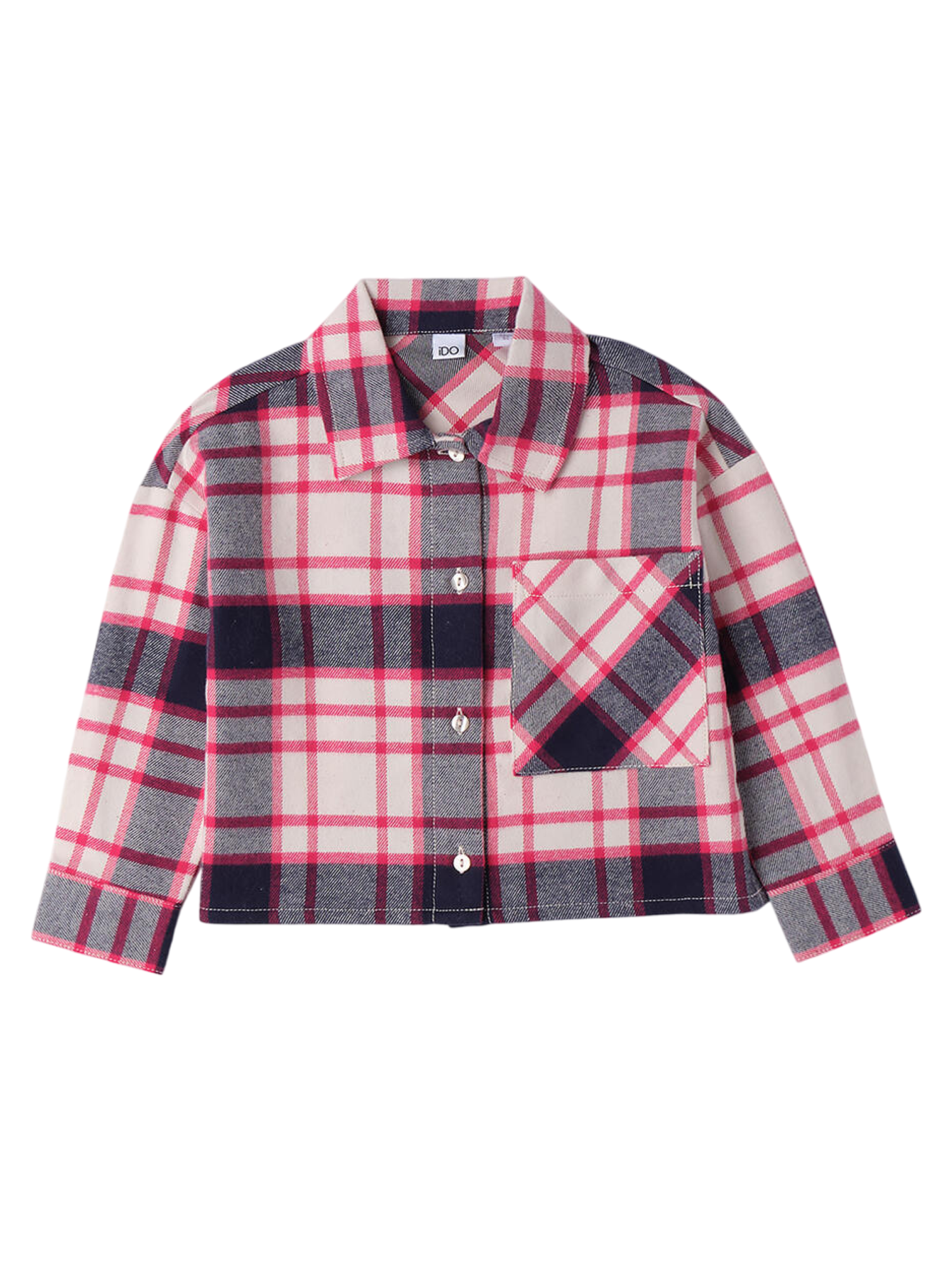 iDo camicia bambina in fantasia scozzese fucsia 4F350 3854 iDO