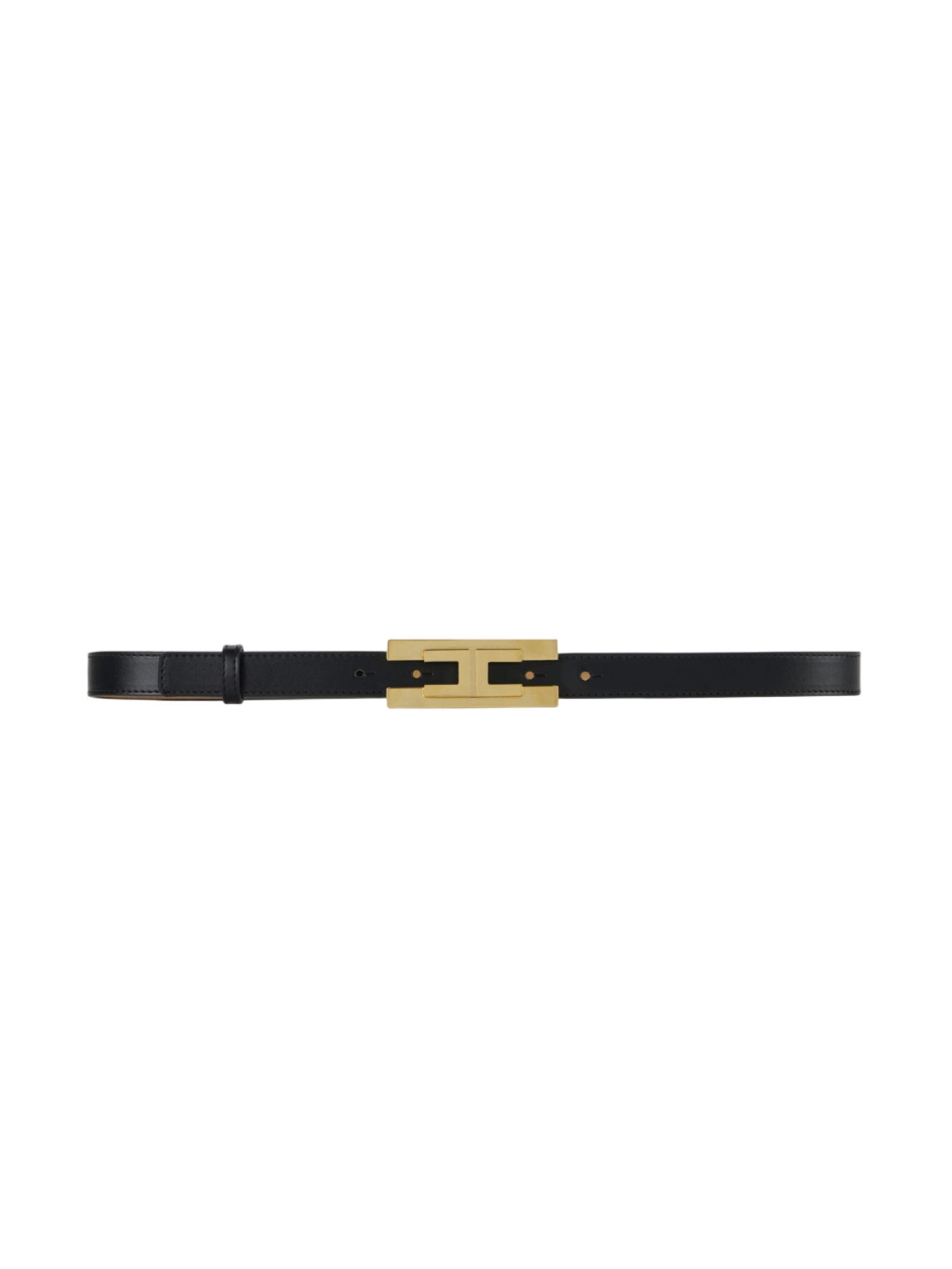 Elisabetta Franchi cintura in ecopelle con logo nero CT72S57E2 110 ELISABETTA FRANCHI
