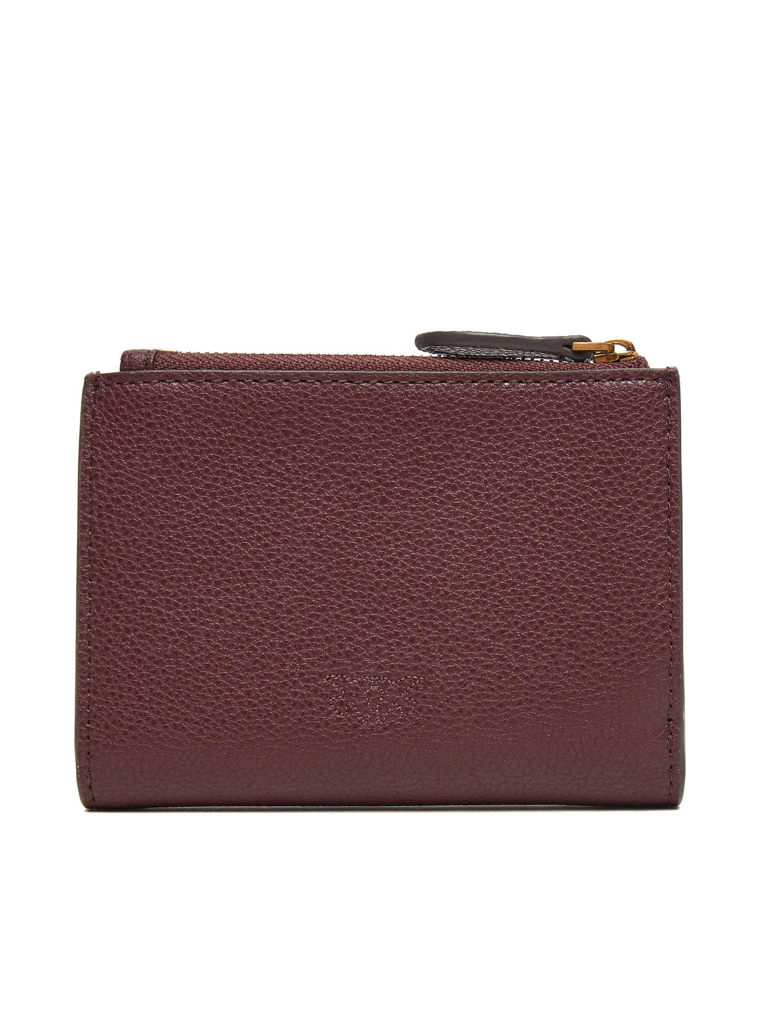 Pinko portafogli Compact Wallet in pelle martellata marrone 103612-A29Q L86Q PINKO
