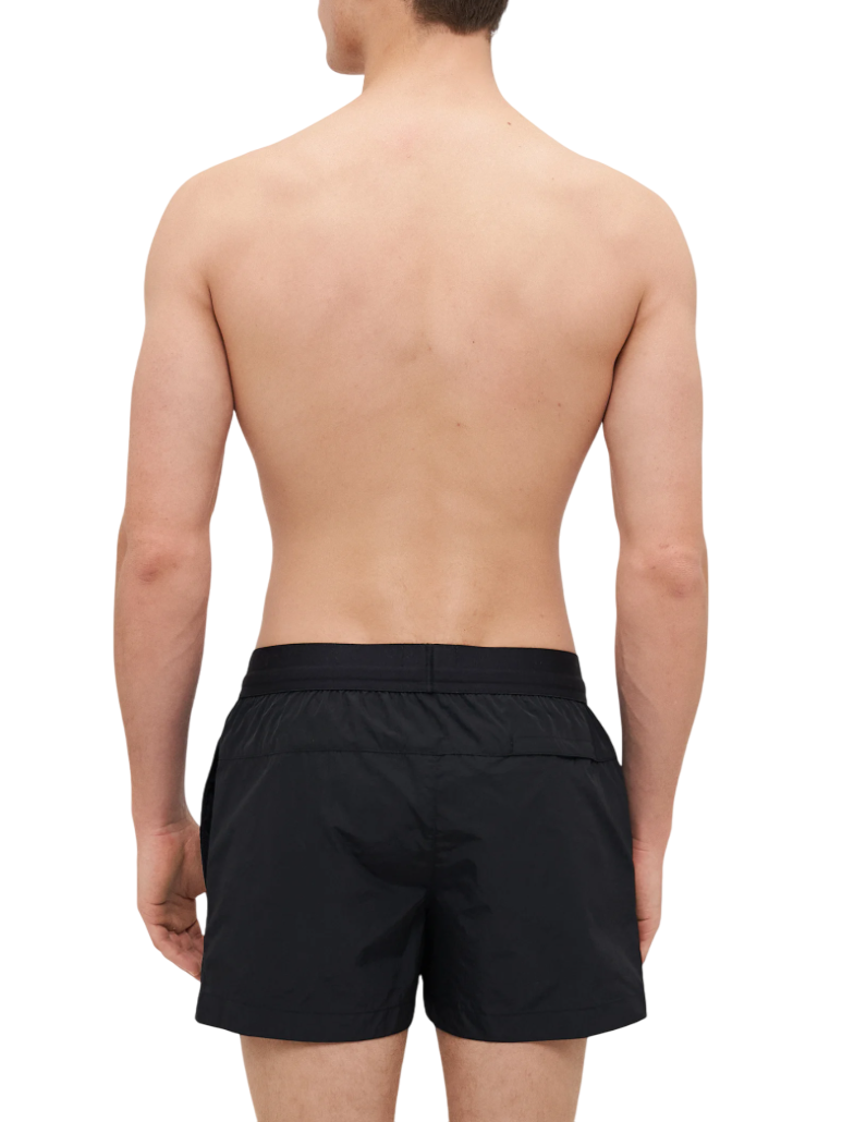 Calvin Klein boxer mare in nylon con logo jacquard nero KM0KM01105 BEH Calvin Klein Beachwear
