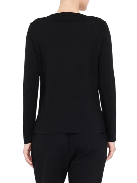 Liu Jo T-shirt manica lunga con logo gioiello nero TF5299JS923 N9785 LIU JO