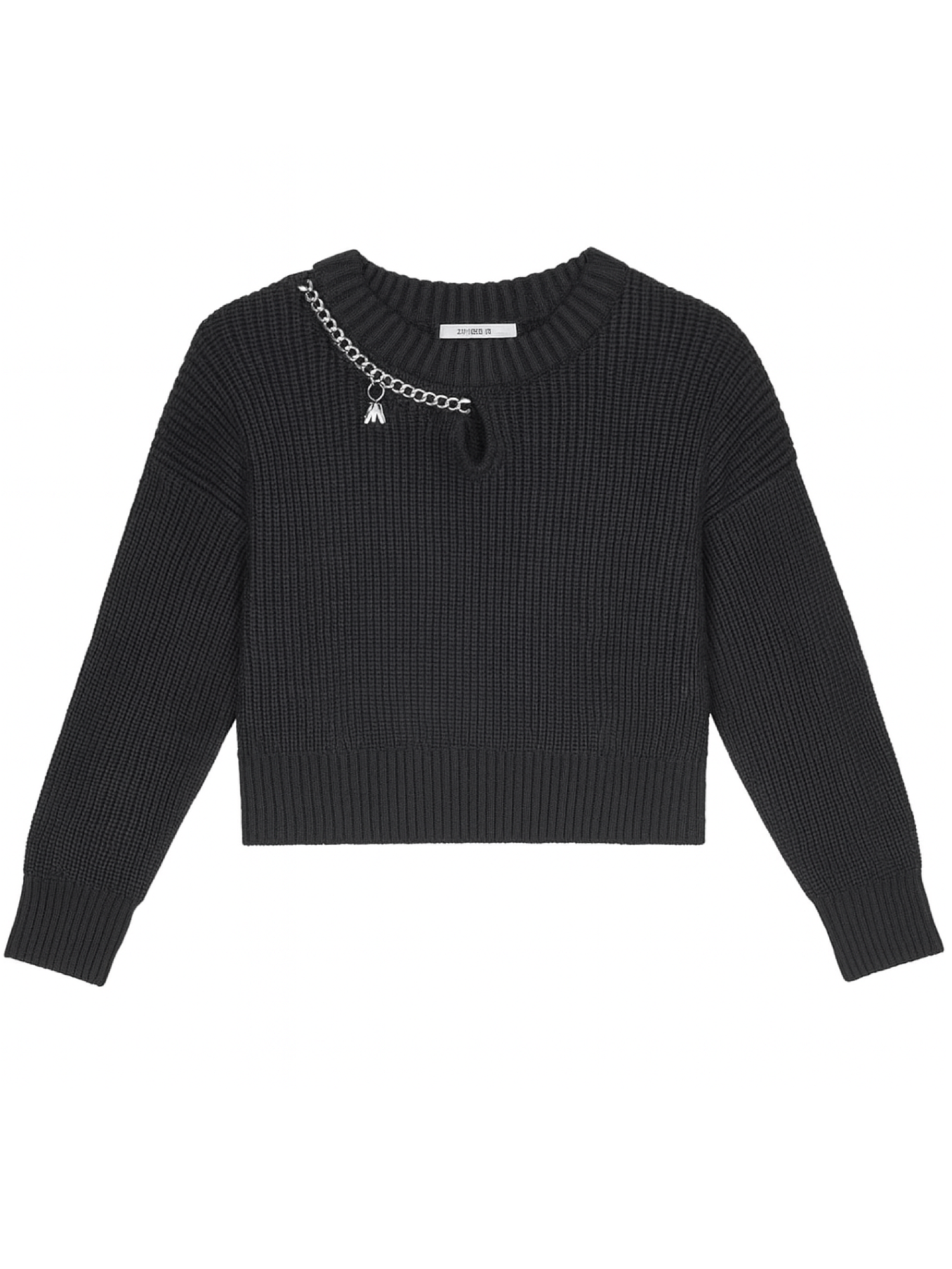 Patrizia Pepe maglia misto lana con catenella nero 7K0062-K279 K103 PATRIZIA PEPE