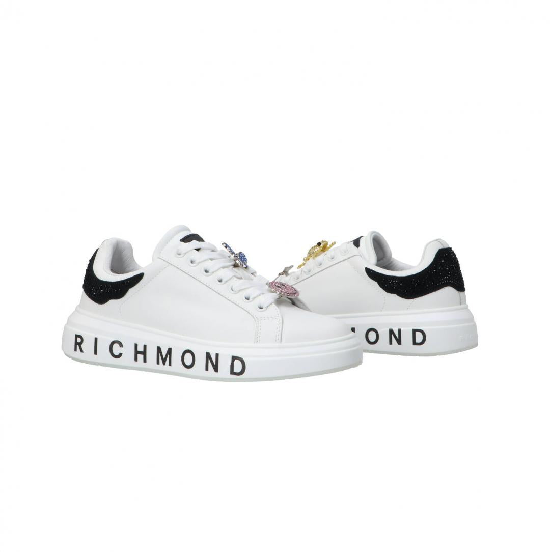 John Richmond sneakers donna in pelle con charms bianco 29007-CP D John RICHMOND