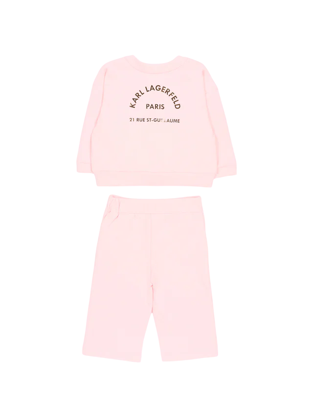 Karl Lagerfeld completo bambina felpa pantaloni T-shirt rosa Z31056 ROSA KARL LAGERFELD KIDS