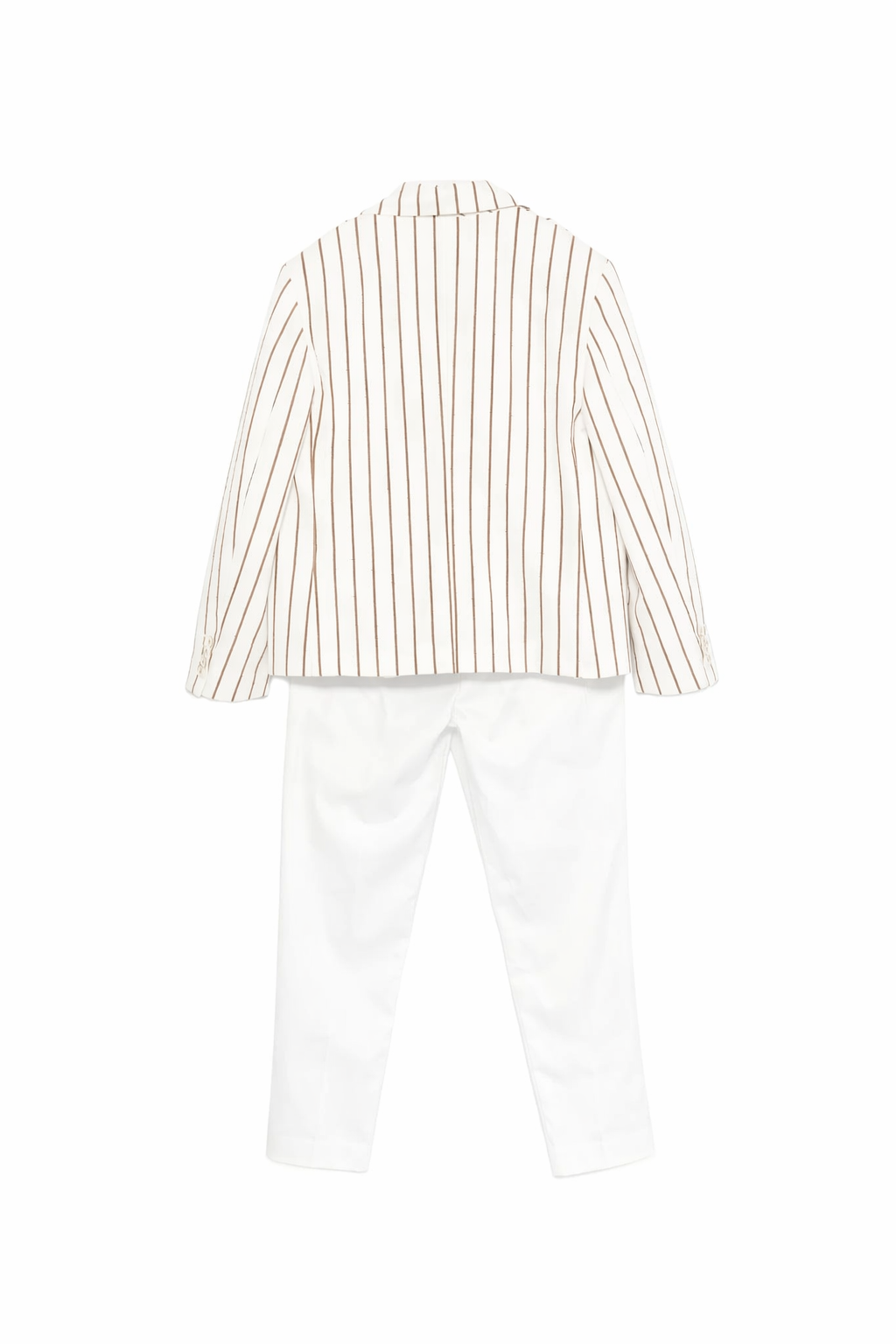 Colori Chiari completo elegante gessato bambino bianco cammello MJ508374-4911 28 COLORICHIARI