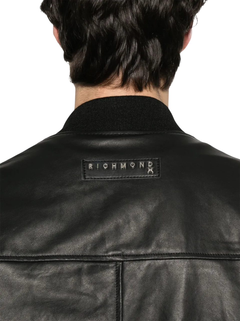John Richmond giubbino bomber in pelle nero UMP25331GB BLACK John RICHMOND