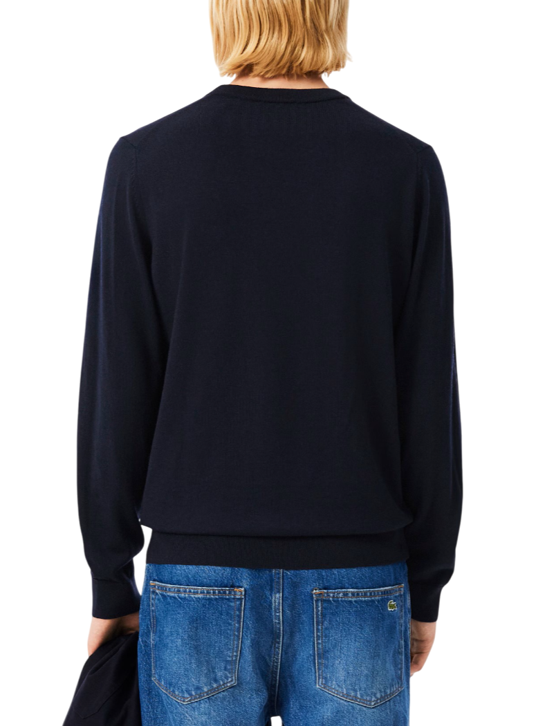 Lacoste maglia uomo in lana blu AH1969 166 LACOSTE