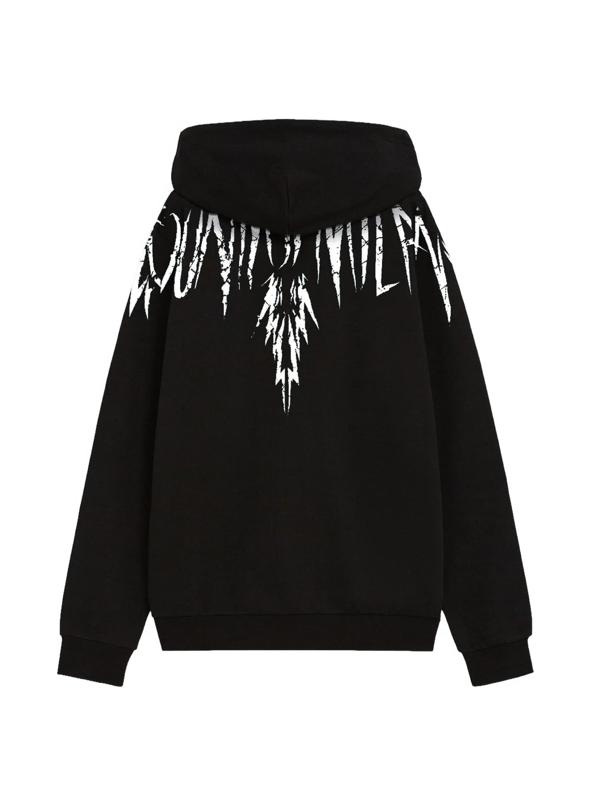County of Milan felpa bambino con cappuccio stampa iconica nero S6CMJBZH023 110 COUNTY OF MILAN KIDS
