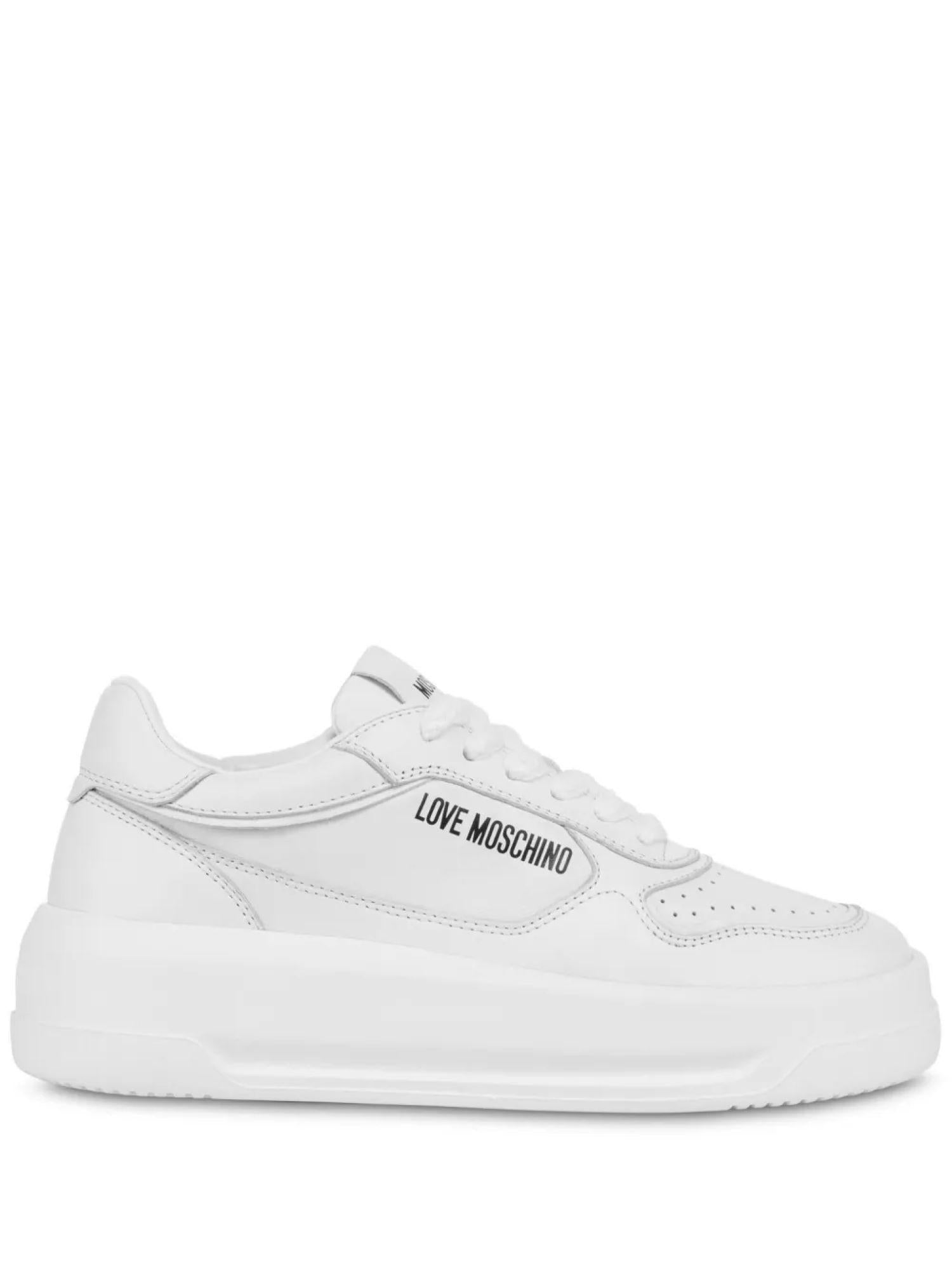 Love Moschino sneakers in pelle Eclipse con logo bianco JA15515G0M-IA0 100 MOSCHINO LOVE