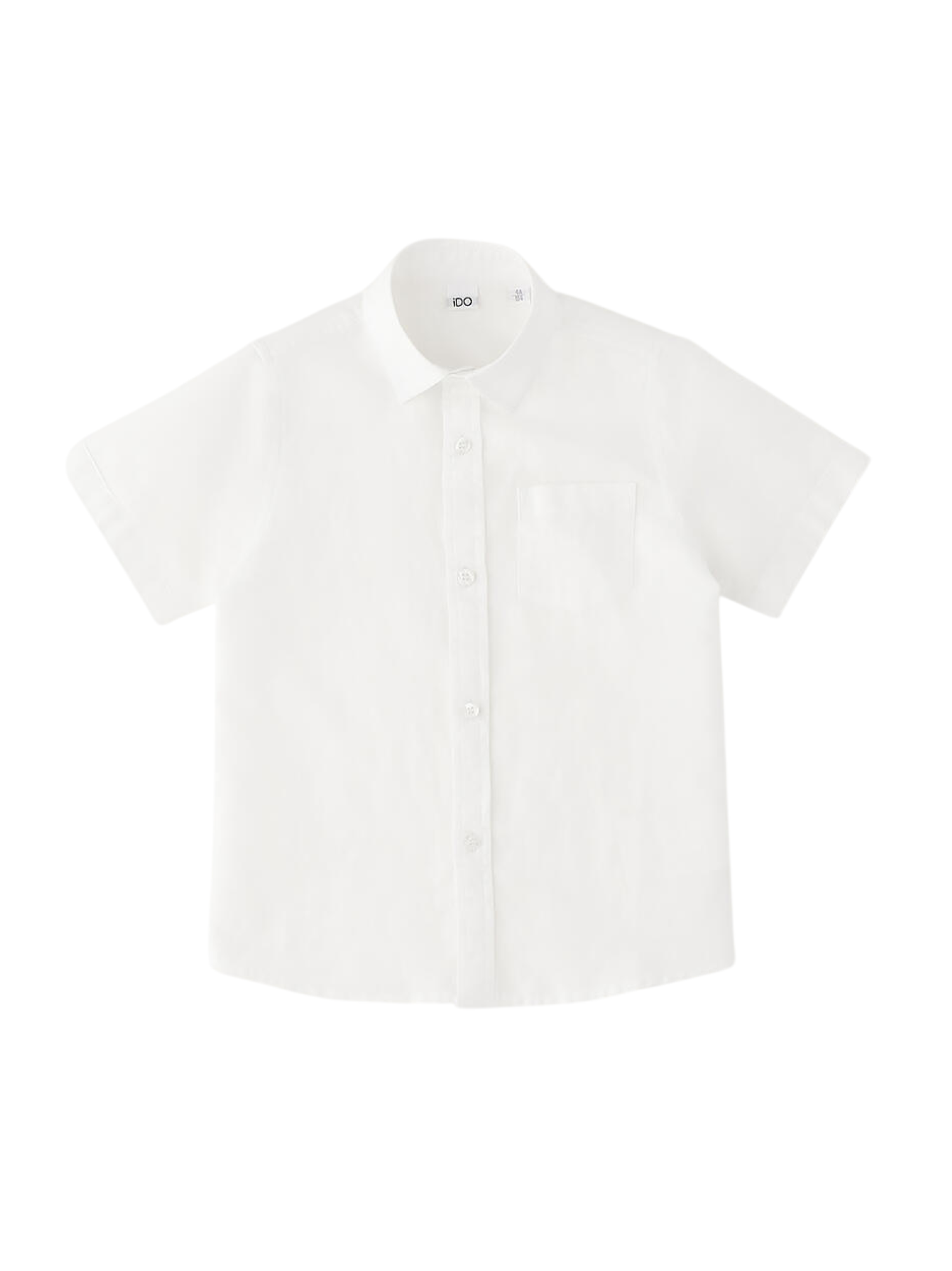iDo camicia manica corta bambino misto lino bianco 4G450 0113 iDO