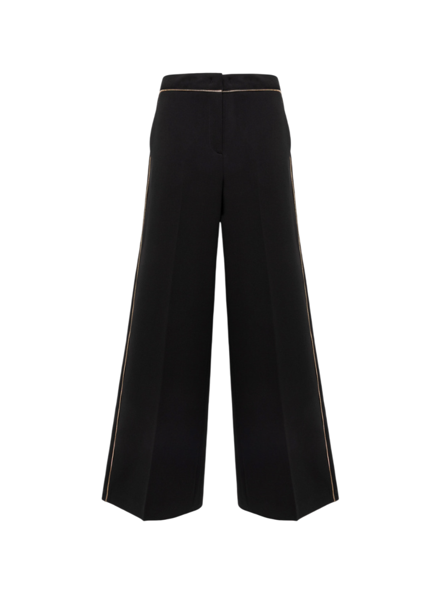 Blugirl pantaloni palazzo con zip decorative nero RF5028T3190 22222 BLUGIRL