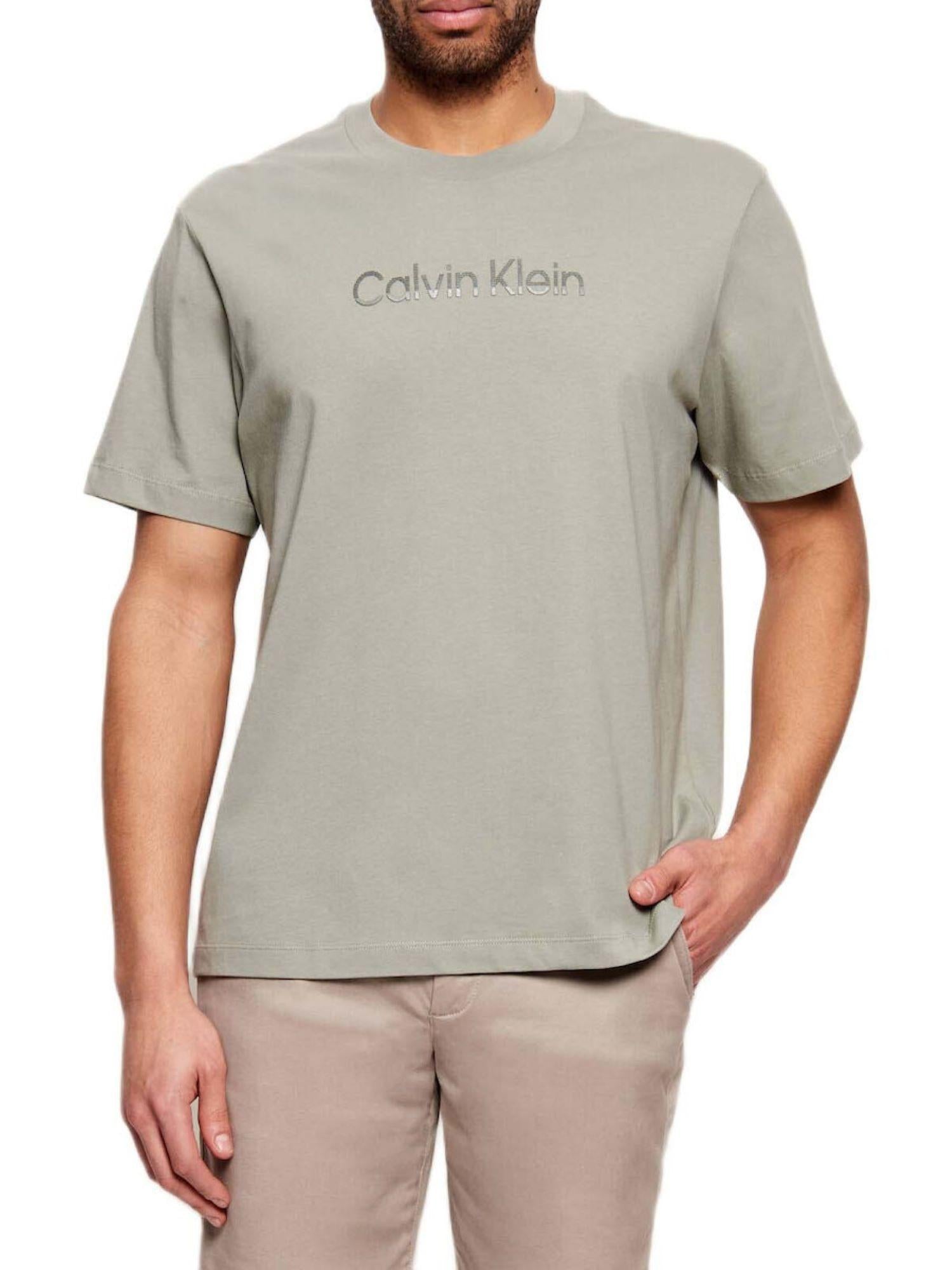 Calvin Klein T-shirt uomo manica corta con logo verde LV04LF813G PEZ Calvin Klein