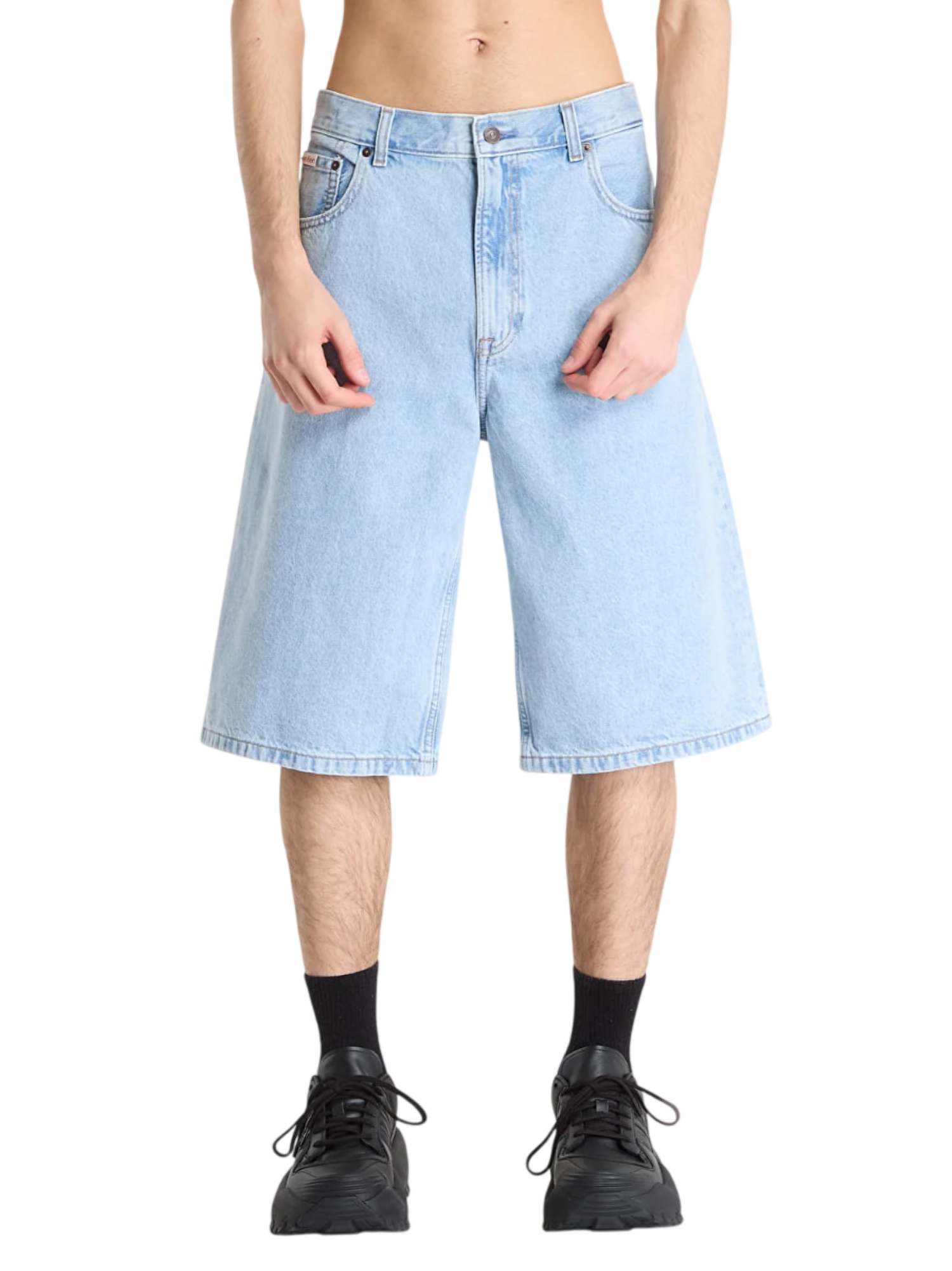 Calvin Klein Jeans bermuda uomo in denim lavaggio blu chiaro LV04RF736G WEI Calvin Klein Jeans