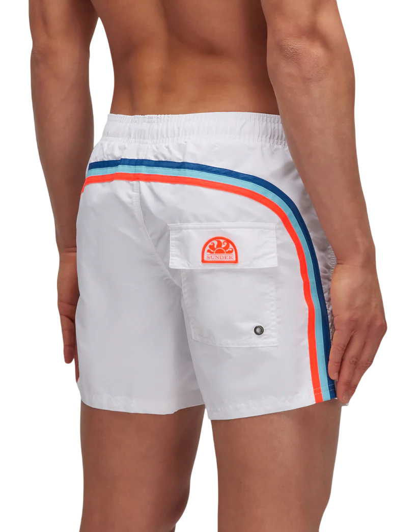Sundek boxer mare uomo in nylon bianco M504BDTA100 00634 SUNDEK