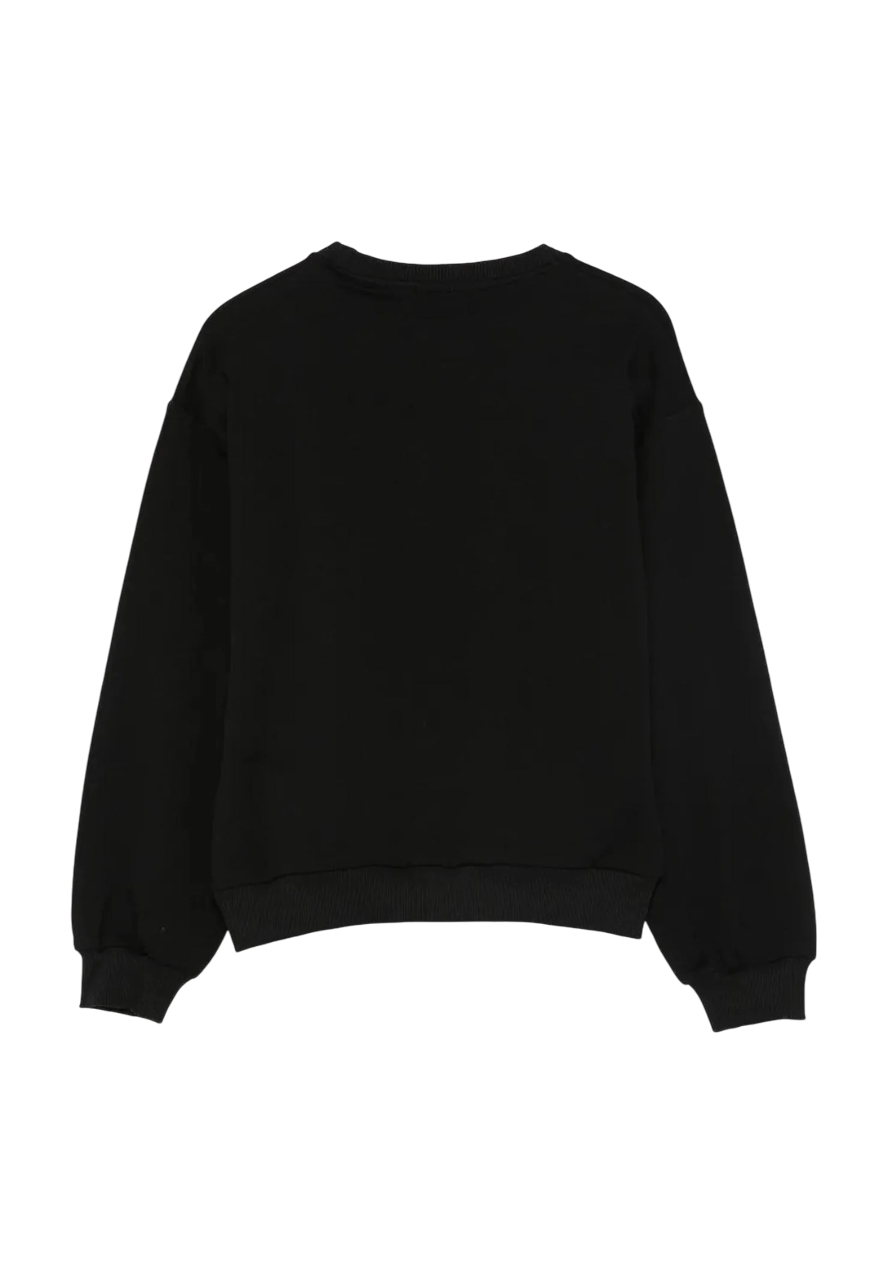 Gcds felpa bambina con logo glitter nero B2KW1532BA5 BLACK GCDS