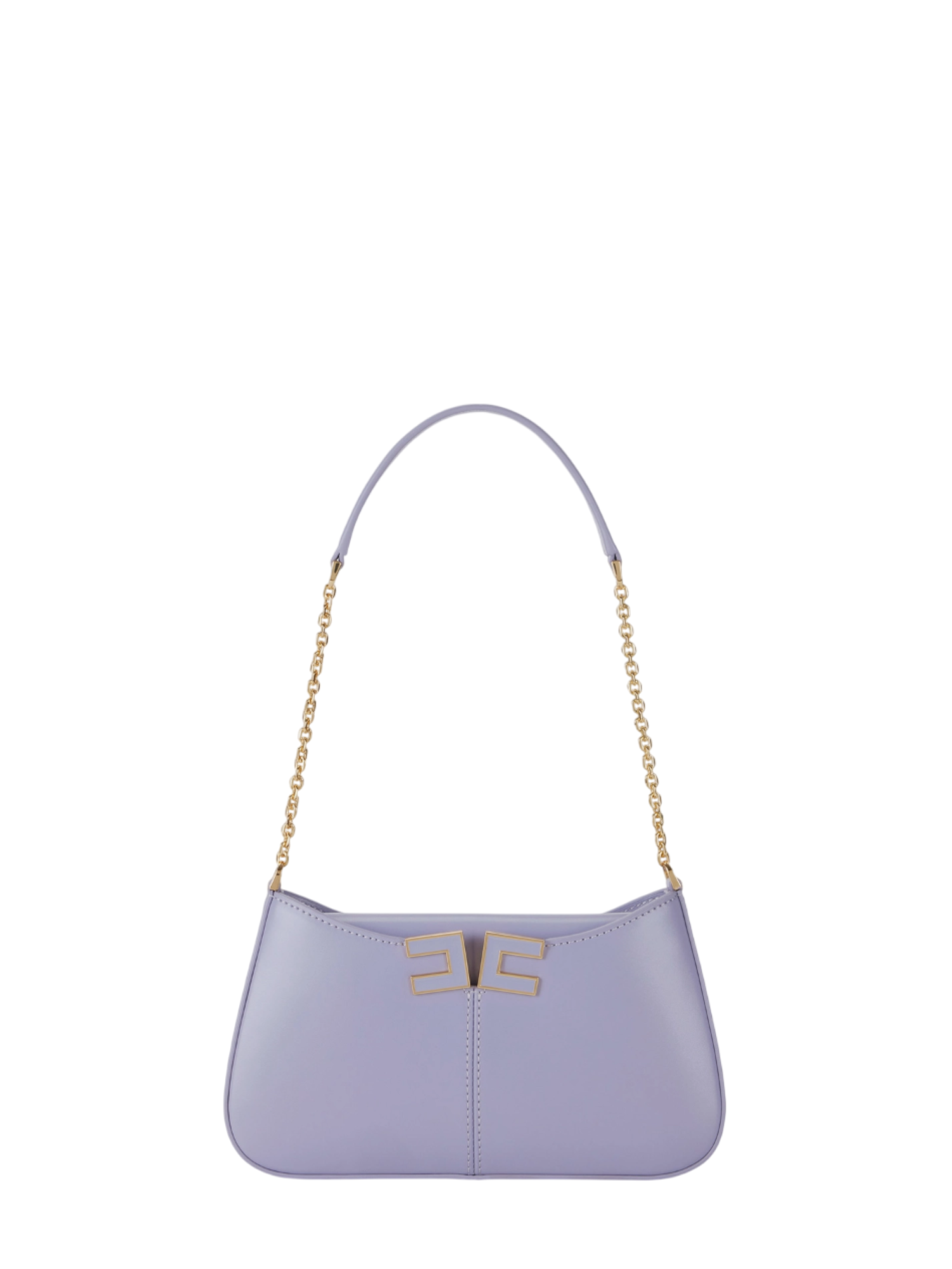 Elisabetta Franchi borsa a spalla con logo iconico lilla BS93A61 EV7 ELISABETTA FRANCHI