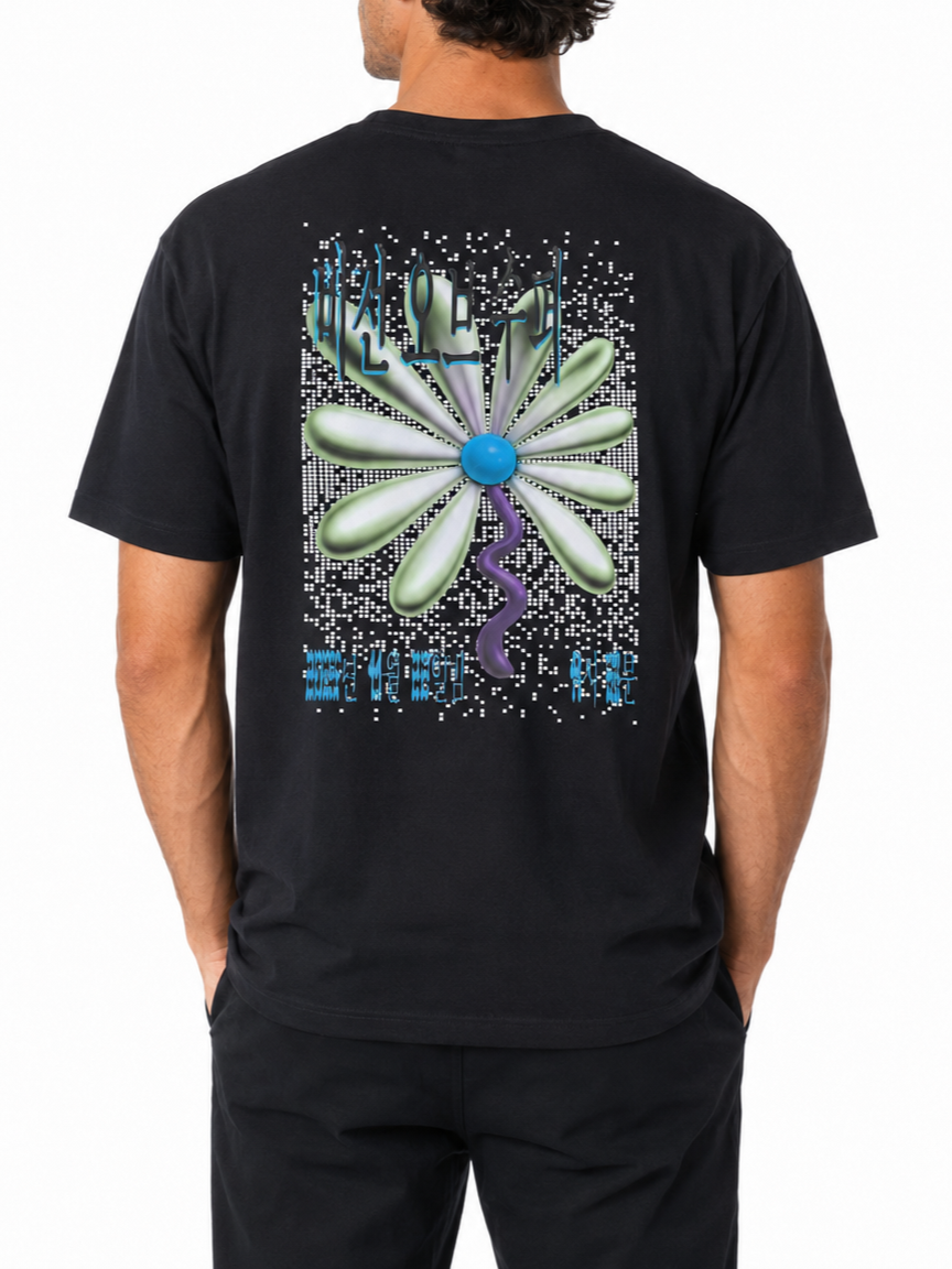 Vision of Super T-shirt uomo manica corta con stampa nero VS099TE BLACK VISION OF SUPER