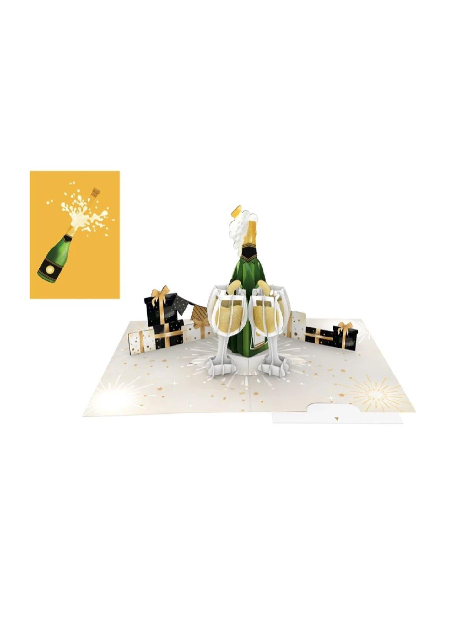 Origamo biglietto di auguri handmade con prosecco KP073 PROSECCO ORIGAMO
