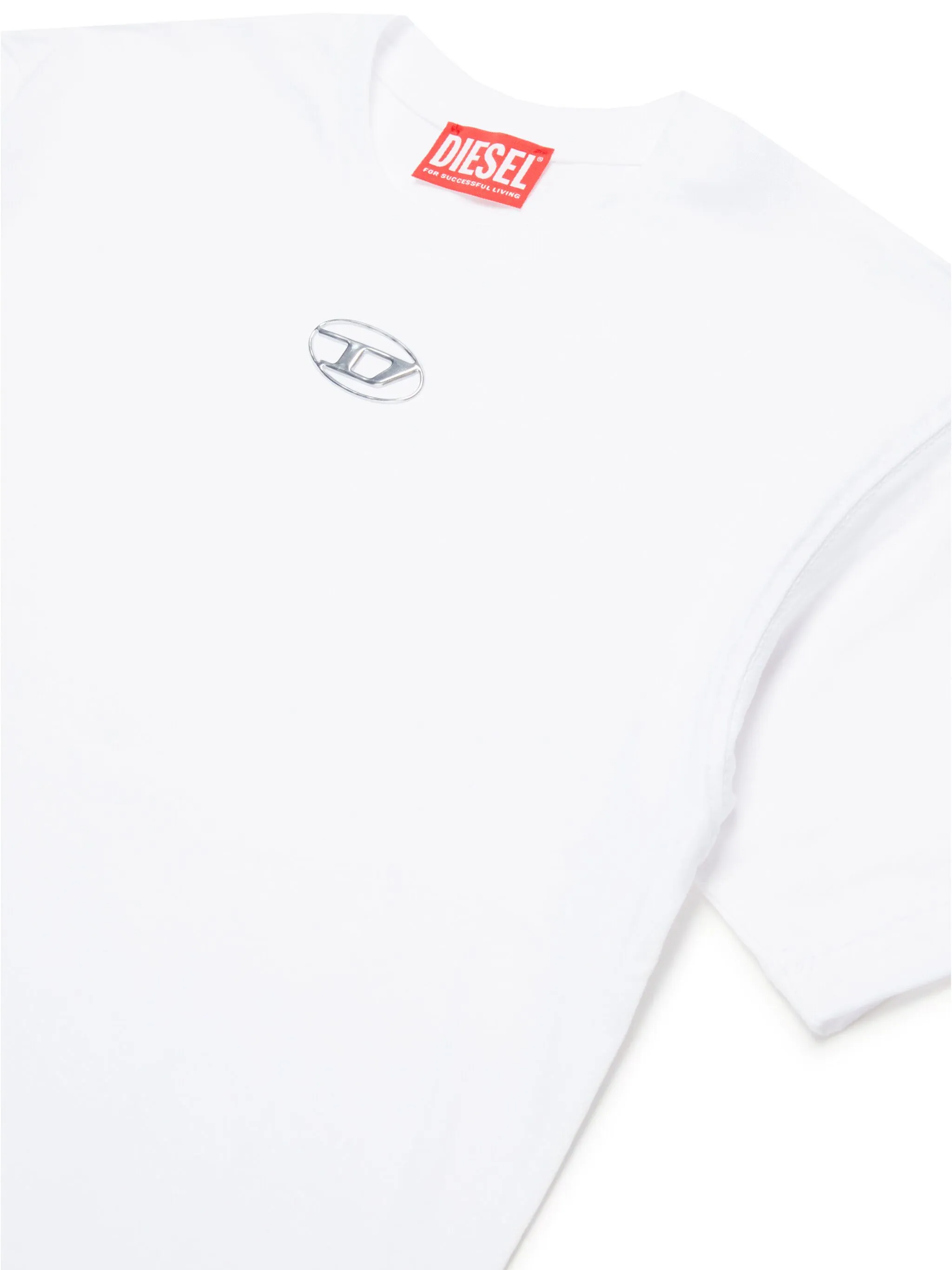 Diesel T-shirt manica corta Tmarcus con logo iconico bianco J02022-00YI9 K100 DIESEL
