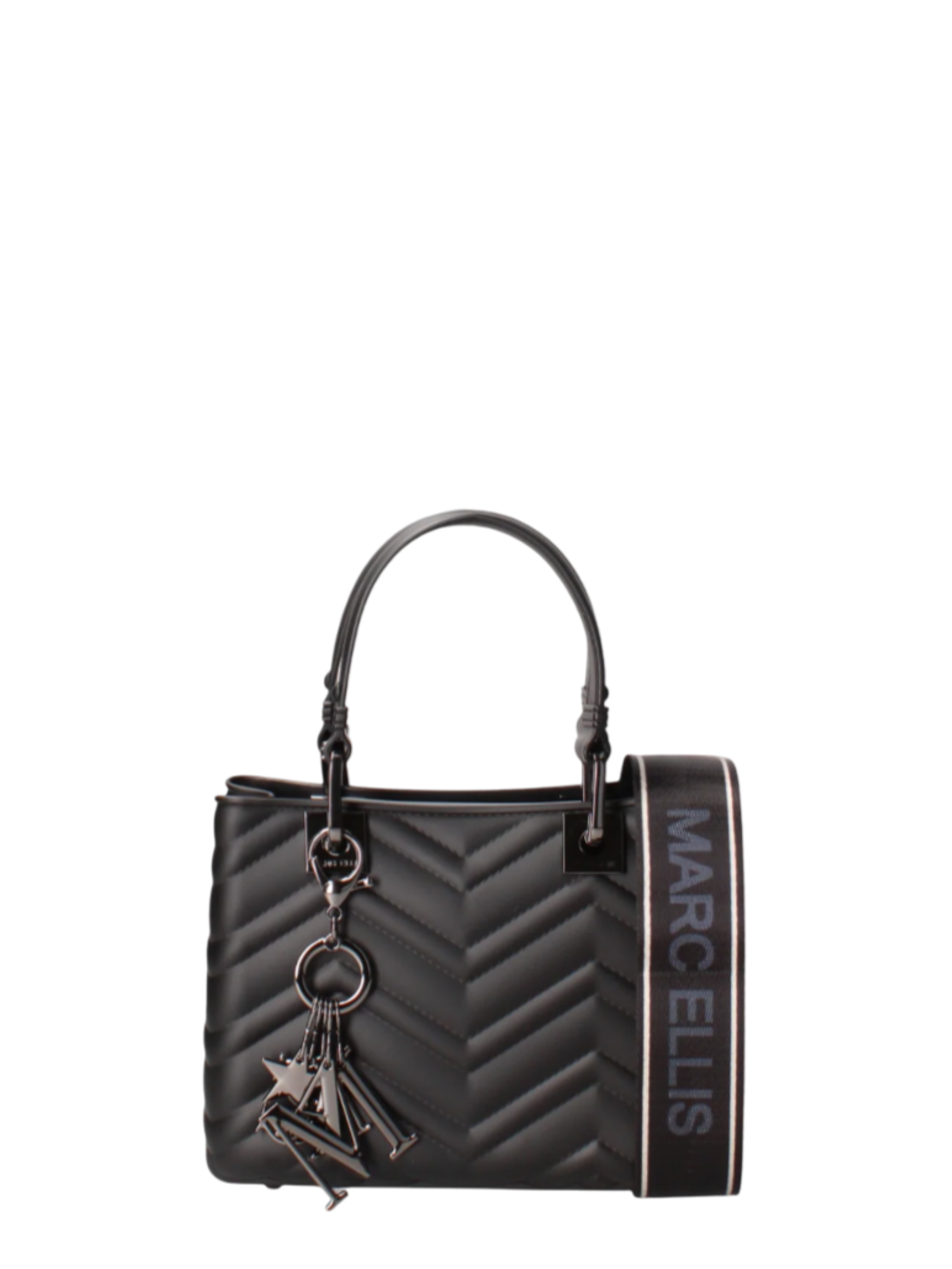 Marc Ellis borsa Flat Krissy S Wave nero argento FLAT KRISSY S WAVE 25 BLACK-CDF MARC ELLIS