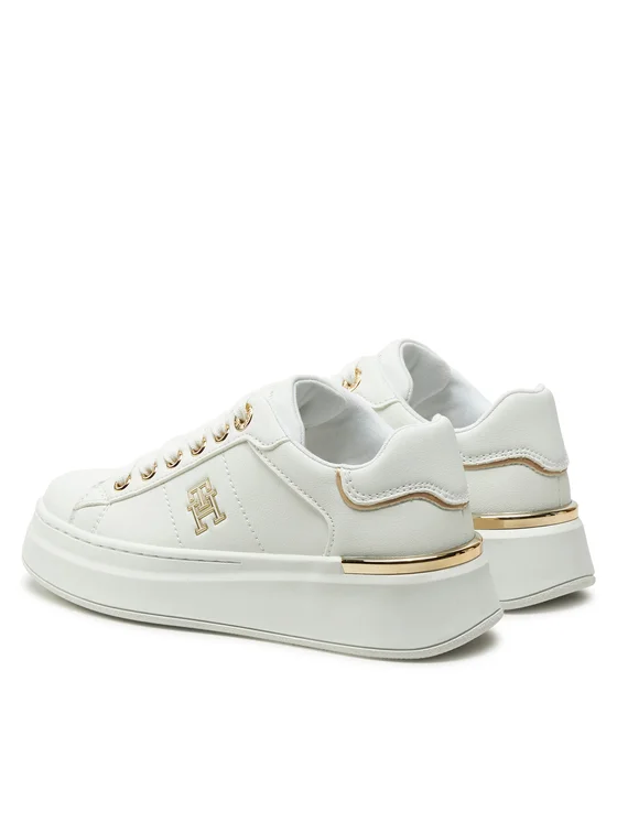 Tommy Hilfiger sneakers in ecopelle con logo bianco oro T3A9-33749-1355 100 Tommy Hilfiger