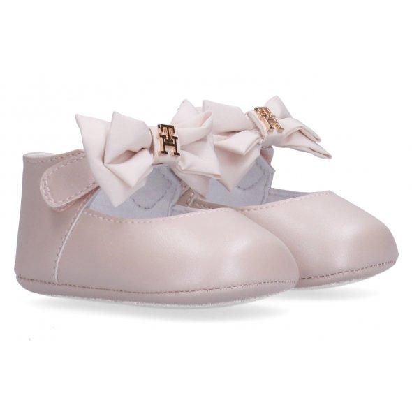 Tommy Hilfiger ballerine neonata con fiocco rosa cipria T0A3-33957-1625 359 Tommy Hilfiger