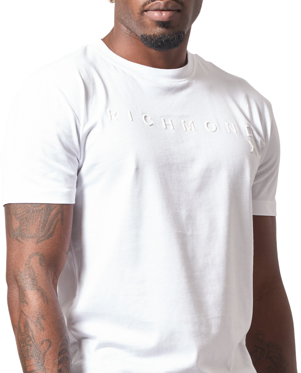 John Richmond T-shirt manica corta Zlaf con logo bianco UMP25009TS WHITE John RICHMOND