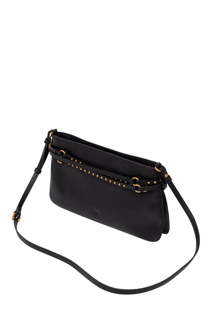 Pinko borsa a spalla Belt Bag Classic nero oro 106176-A0QO Z99Q PINKO