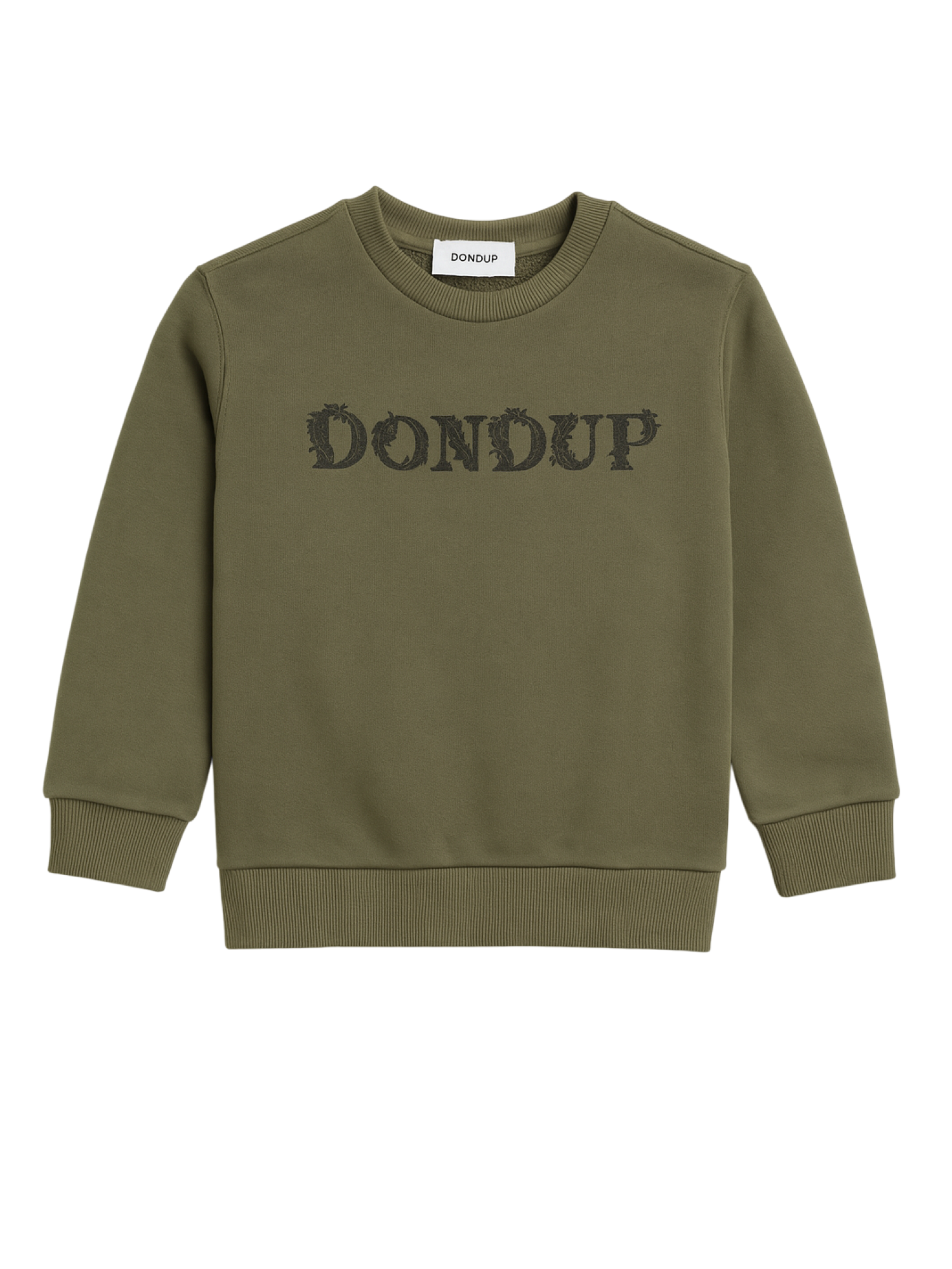 Dondup felpa bambino con logo verde militare DMFE0220FF006 1017 DONDUP