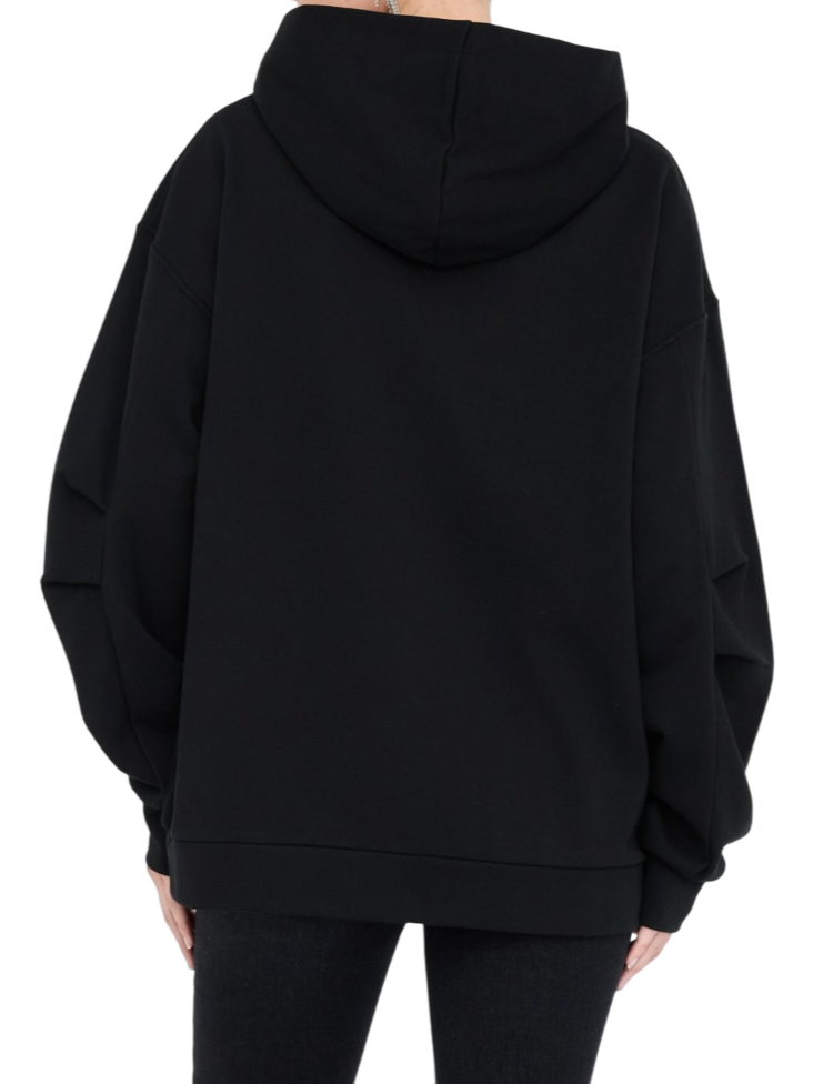 Liu Jo felpa donna strass con cappuccio nero UF5253F0873 22222 LIU JO