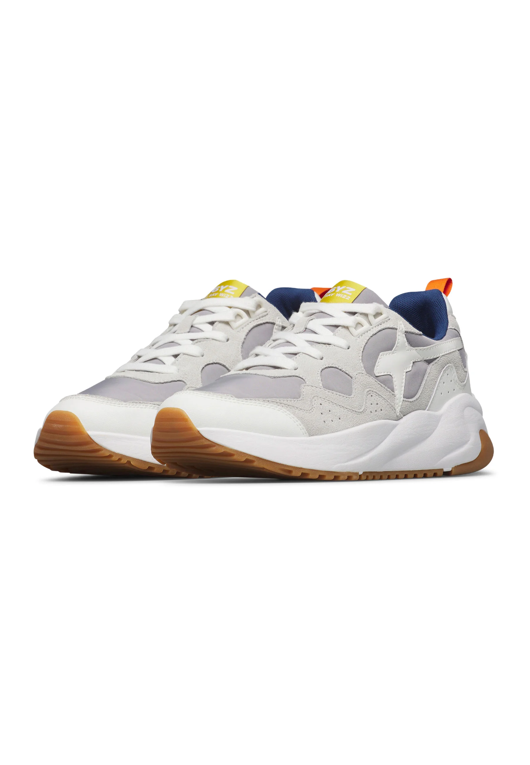 W6yz sneakers uomo Flik in suede e tessuto grigio 201945805 1N94 W6YZ