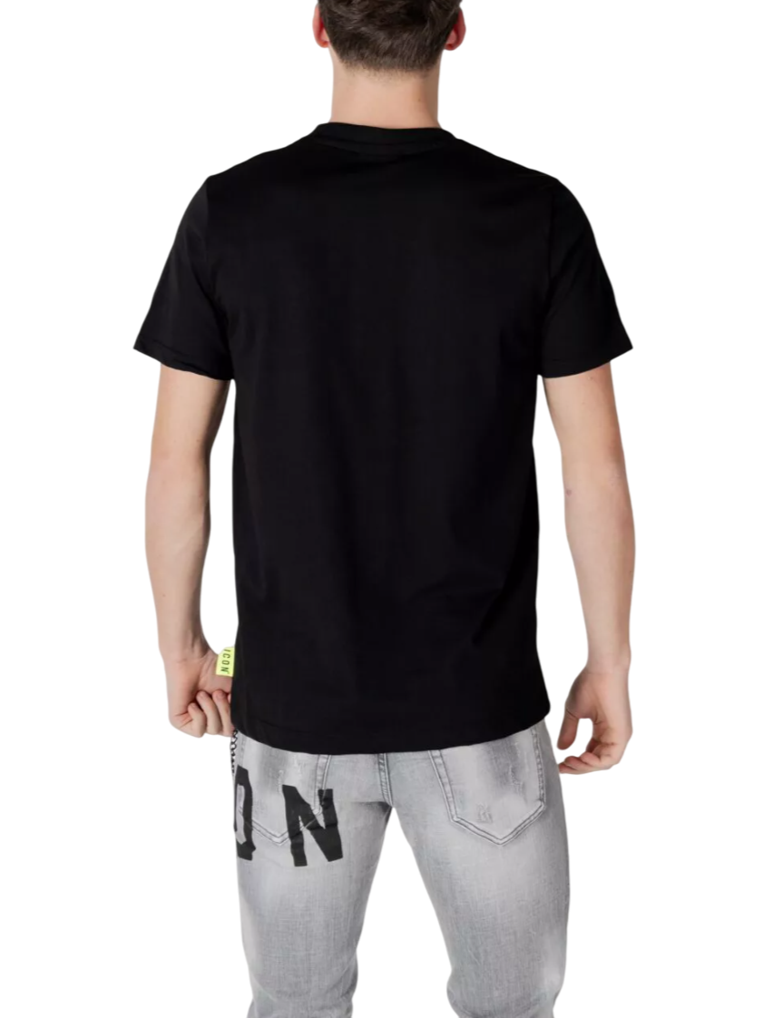 Icon T-shirt maniche corte con maxi logo nero bianco ICUS2S5T021 NERO ICON