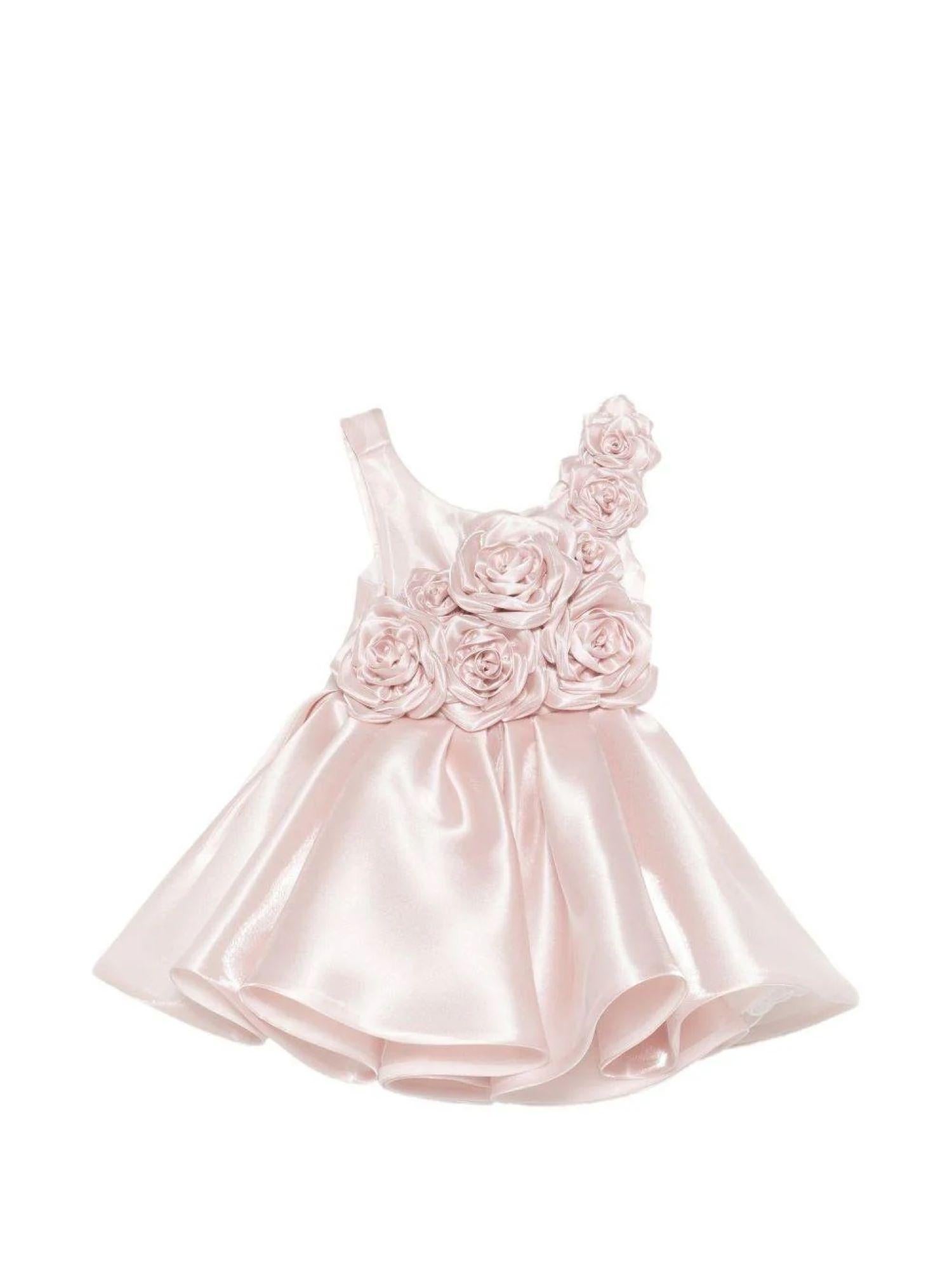 Colori Chiari abito bambina cerimonia con applicazioni floreali rosa FL108222-4870 83 COLORICHIARI