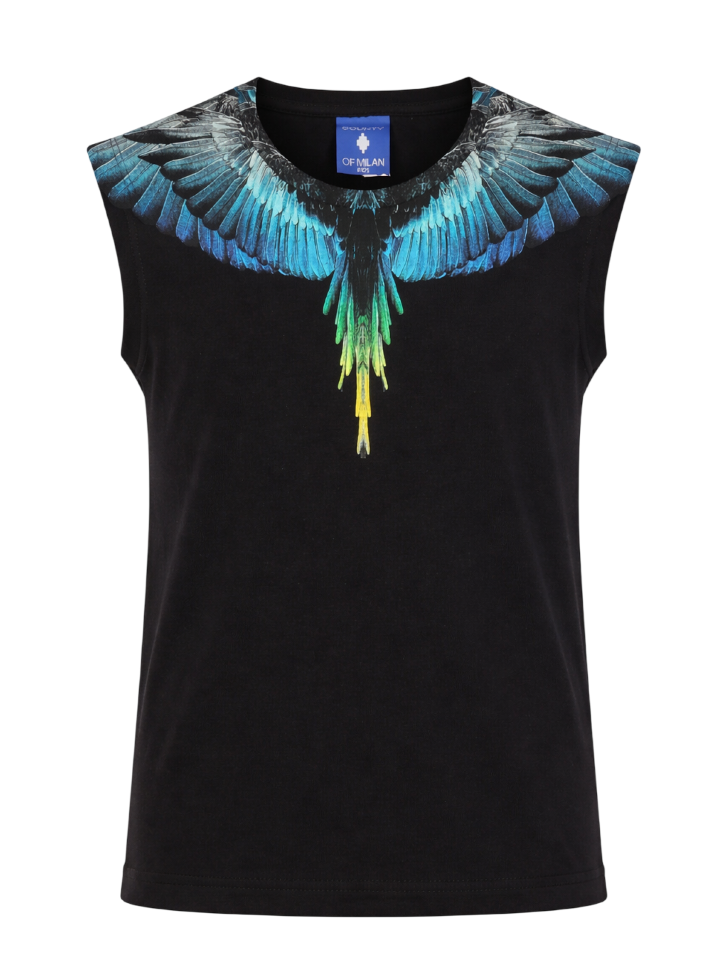 County of Milan T-shirt smanicata bambino con stampa iconica nero S6CMJBTH018 110 COUNTY OF MILAN KIDS