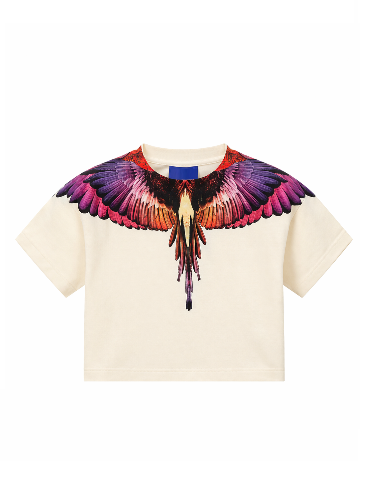 County of Milan T-shirt bambina crop stampa iconica panna S6CMJGTH085 412 COUNTY OF MILAN KIDS