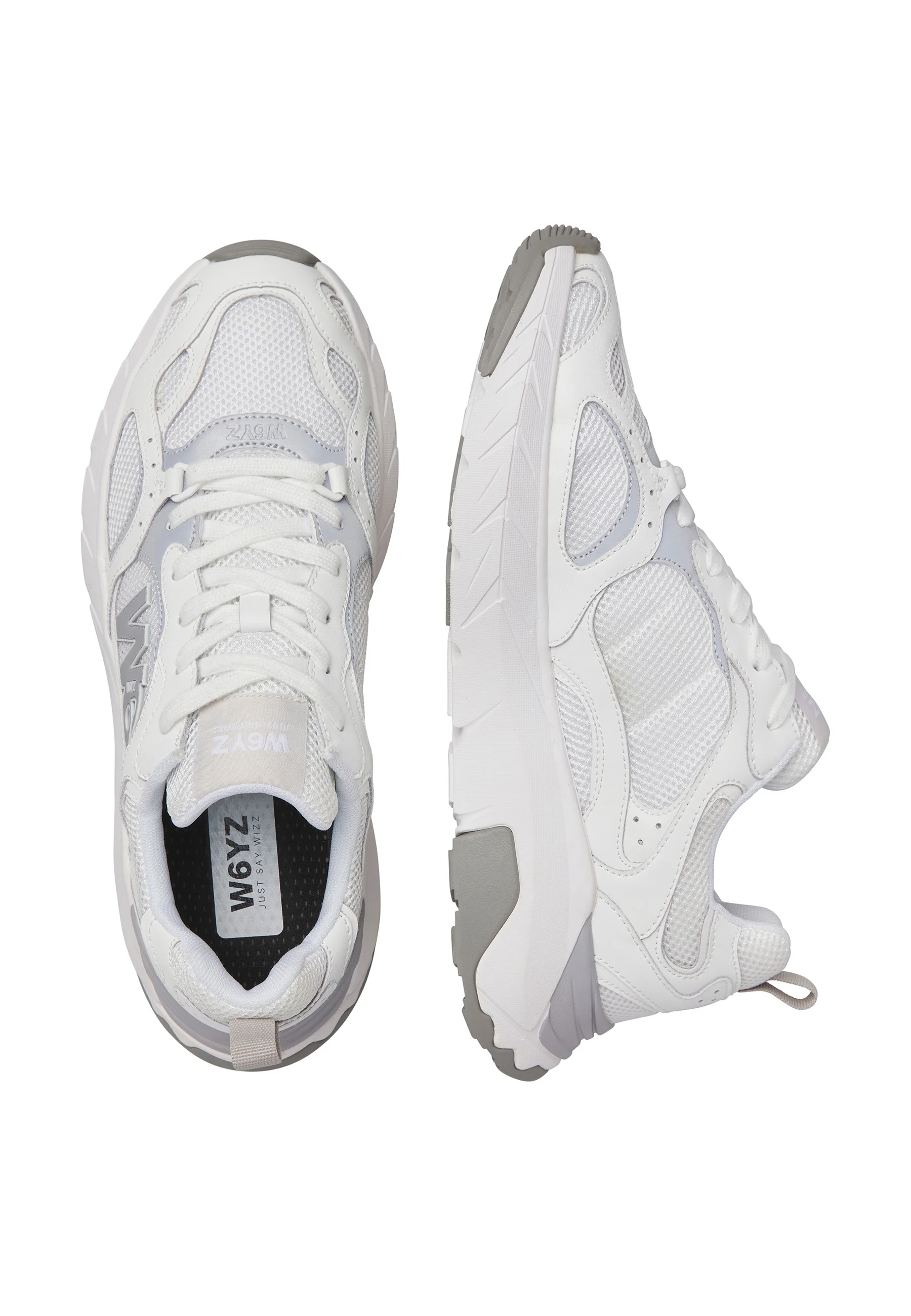 W6yz sneakers uomo Mark in ecopelle e mesh bianco 201984803 0N06 W6YZ