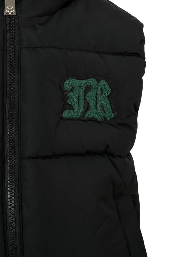 John Richmond gilet imbottito con patch logo nero RBA25013PI BLACK John RICHMOND