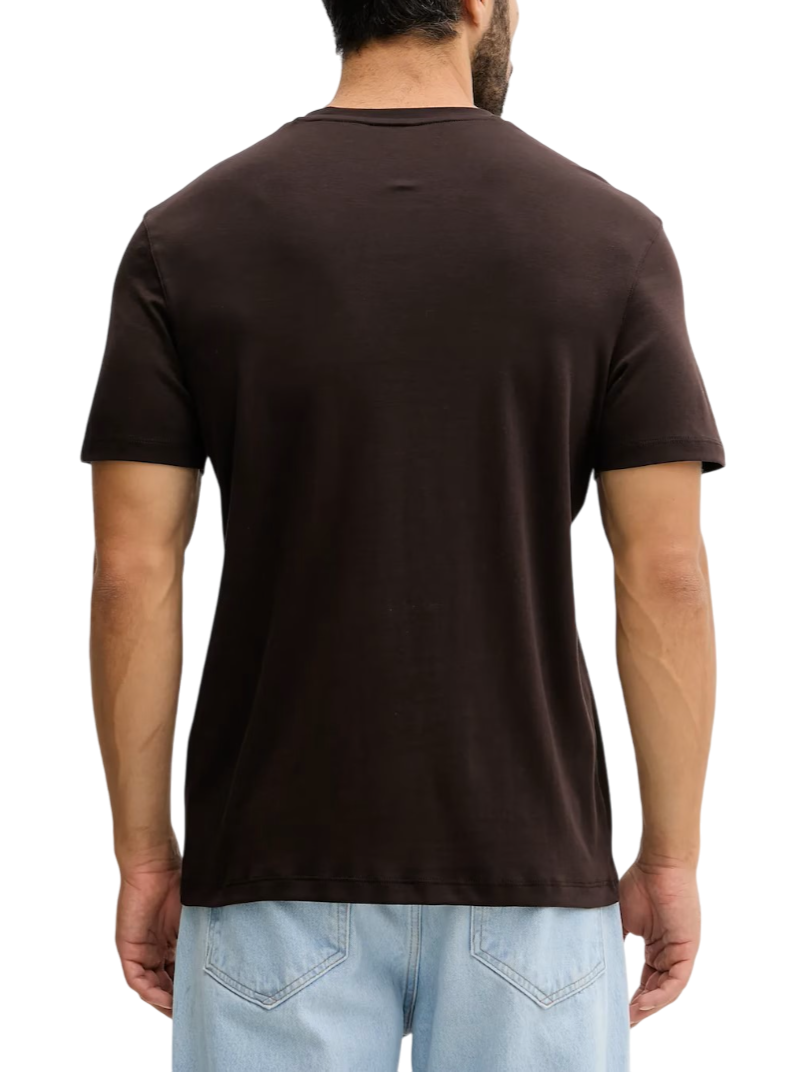 Calvin Klein T-shirt manica corta in cotone Pima marrone LV04LB275G GRO Calvin Klein